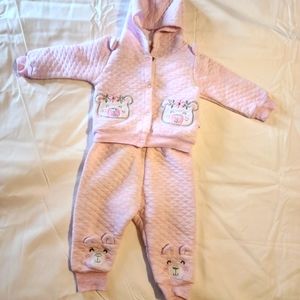 Beary Cute Light Pink Track Suit